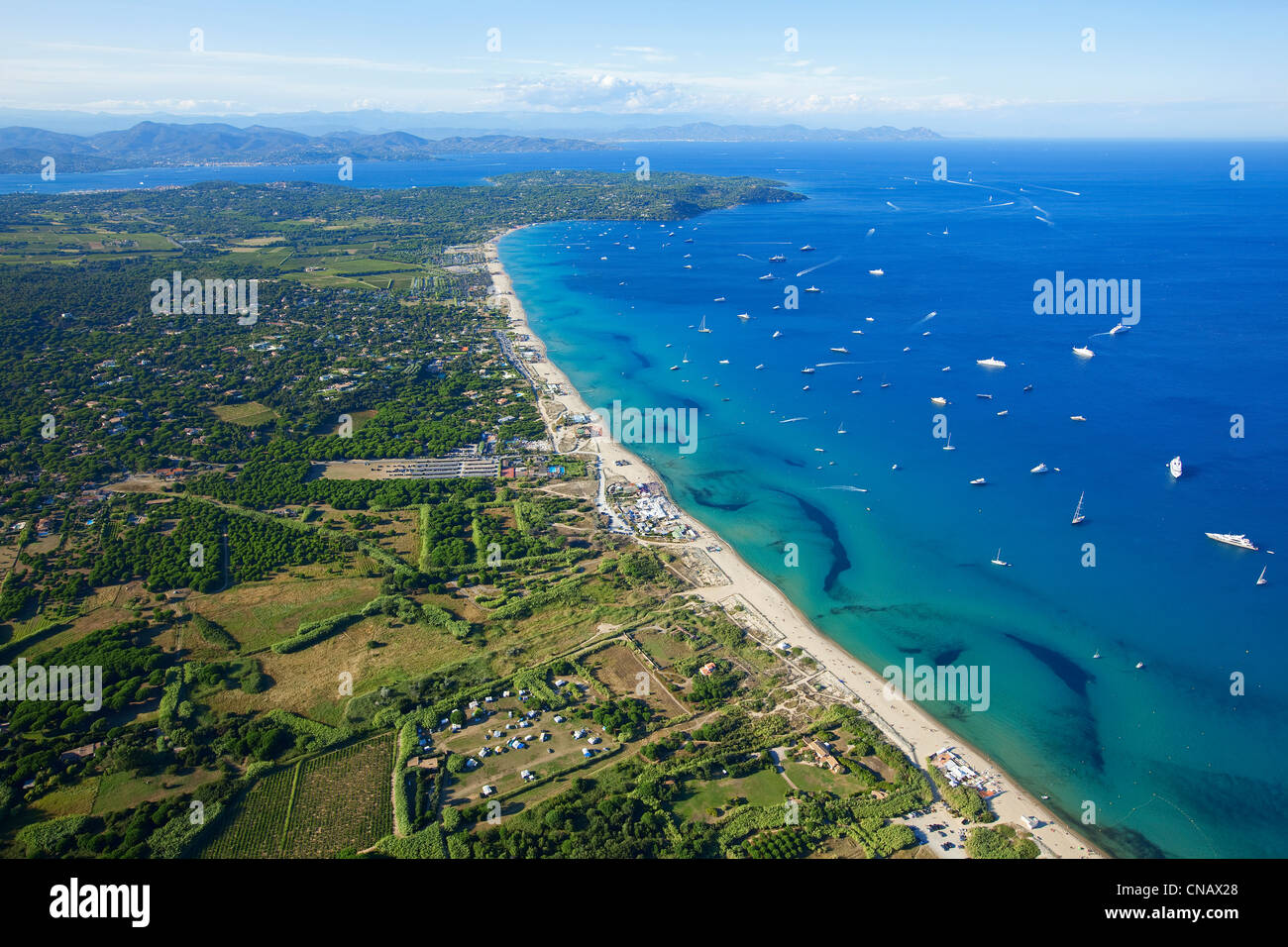 La France, Var, presqu'île de Saint Tropez, Ramatuelle, plage de