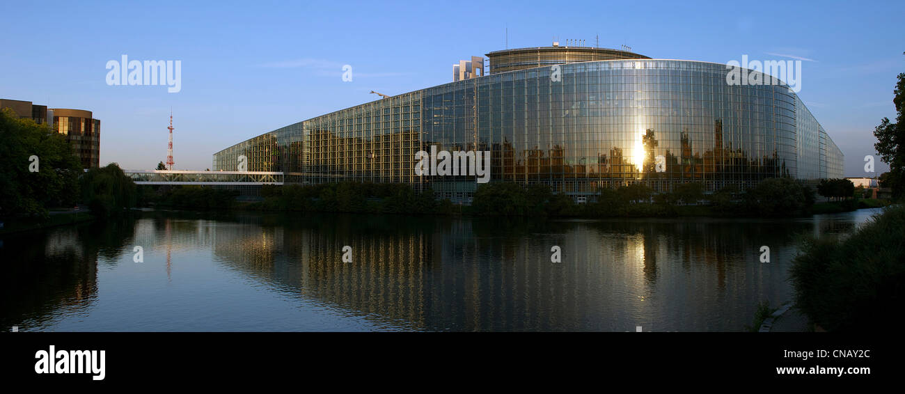 La France, Bas Rhin, Strasbourg, Parlement européen par le cabinet d'architecture Architecture Studio Banque D'Images