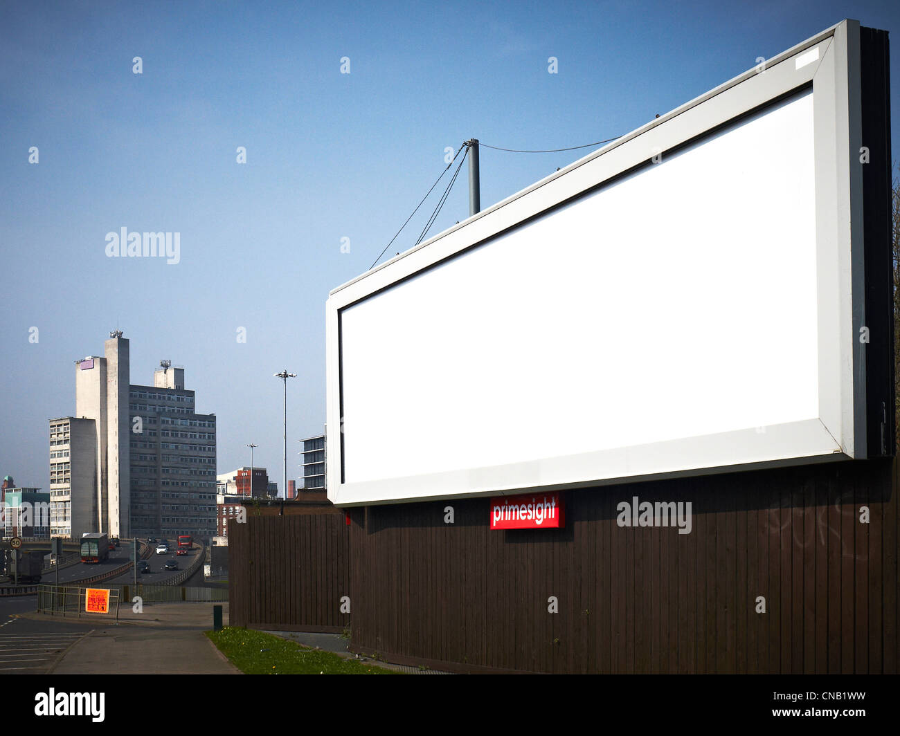 Sur le panneau vide primesight Mancunian Way à Manchester, UK Banque D'Images