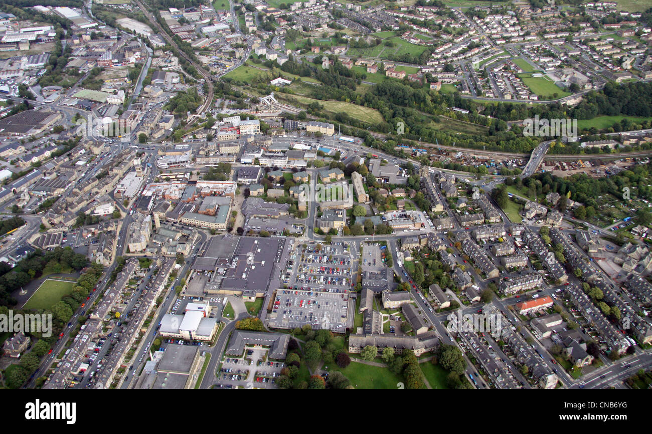 Vue aérienne de près de Bradford Shipley Banque D'Images