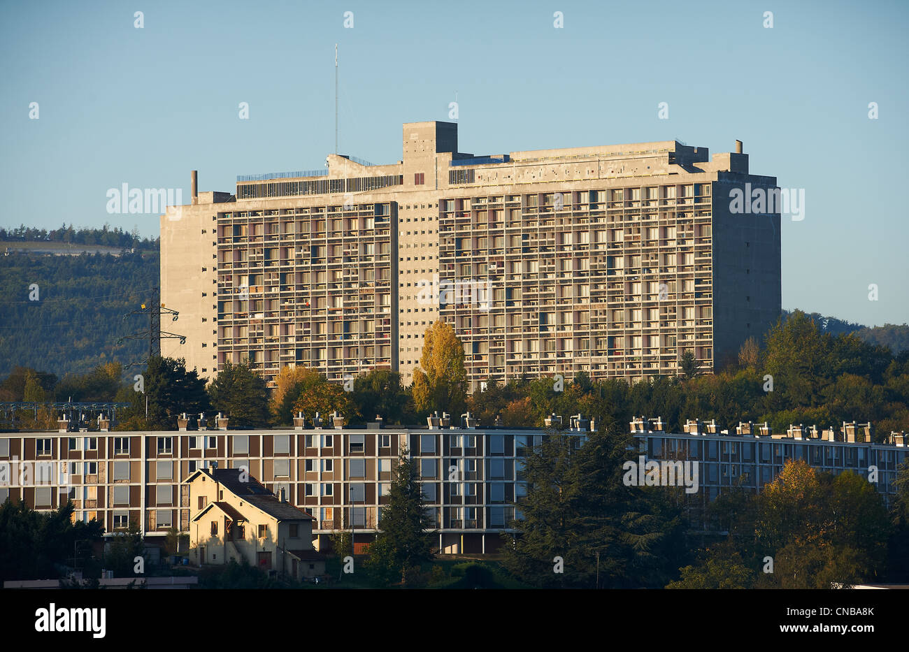 France, Loire, Firminy, Le Corbusier site de Firminy Firminy (Vert), l'unité d'habitation Banque D'Images