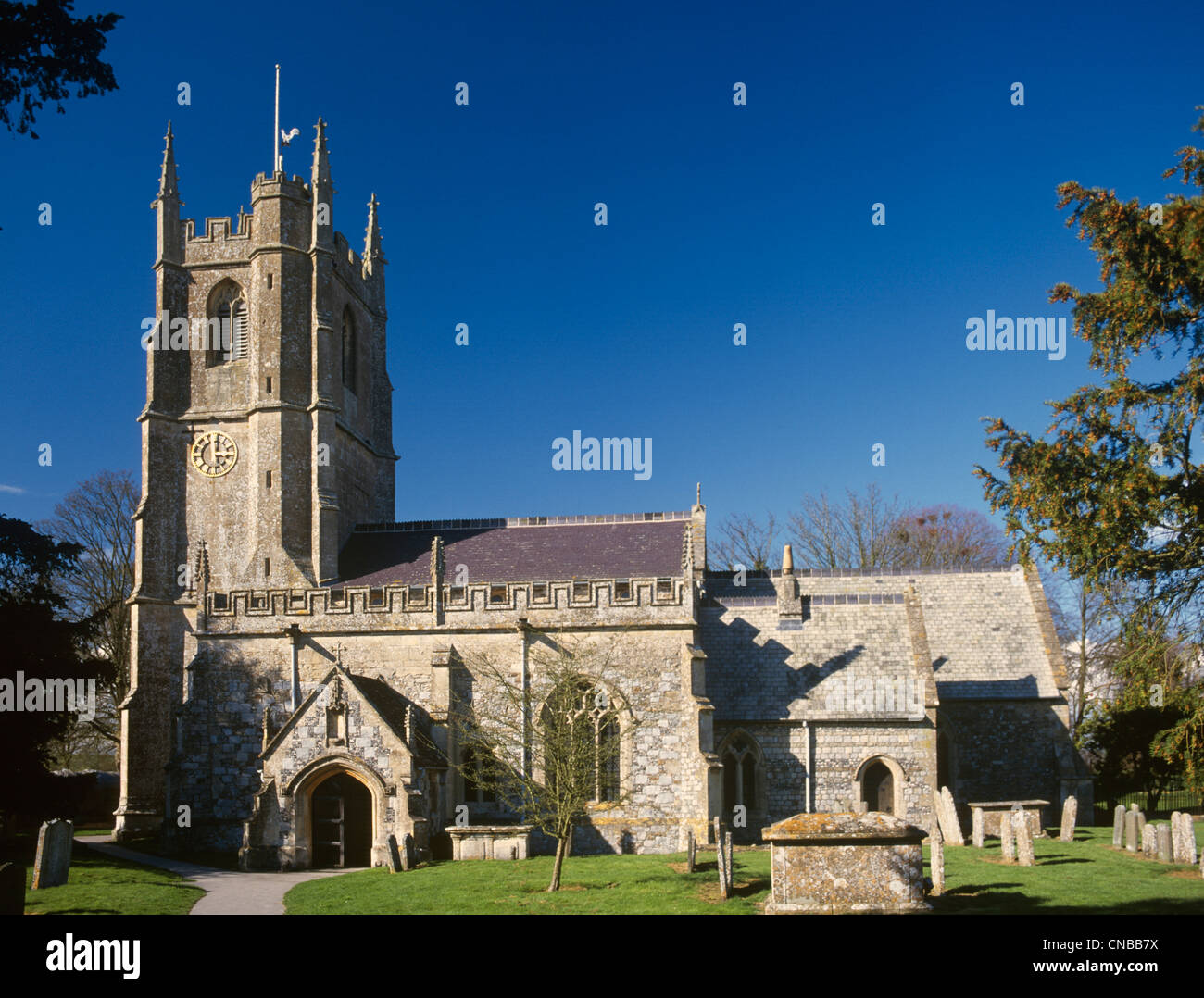 Avebury WI St James''église vue depuis le sud Banque D'Images