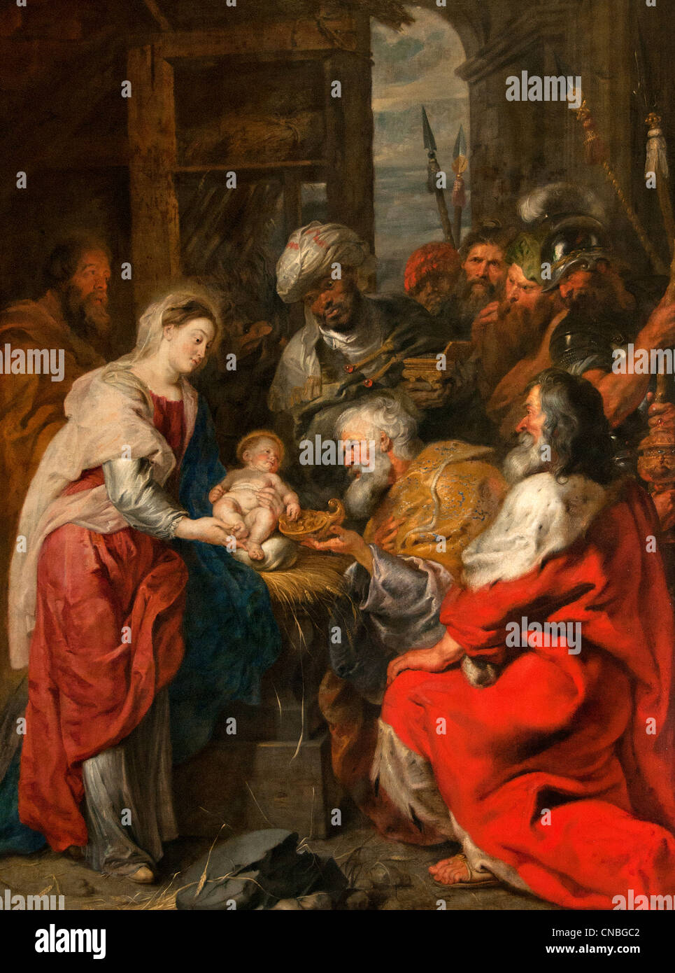 Adoration des Rois Peter Paul RUBENS 1577-1640 Belgique belge flamande Banque D'Images