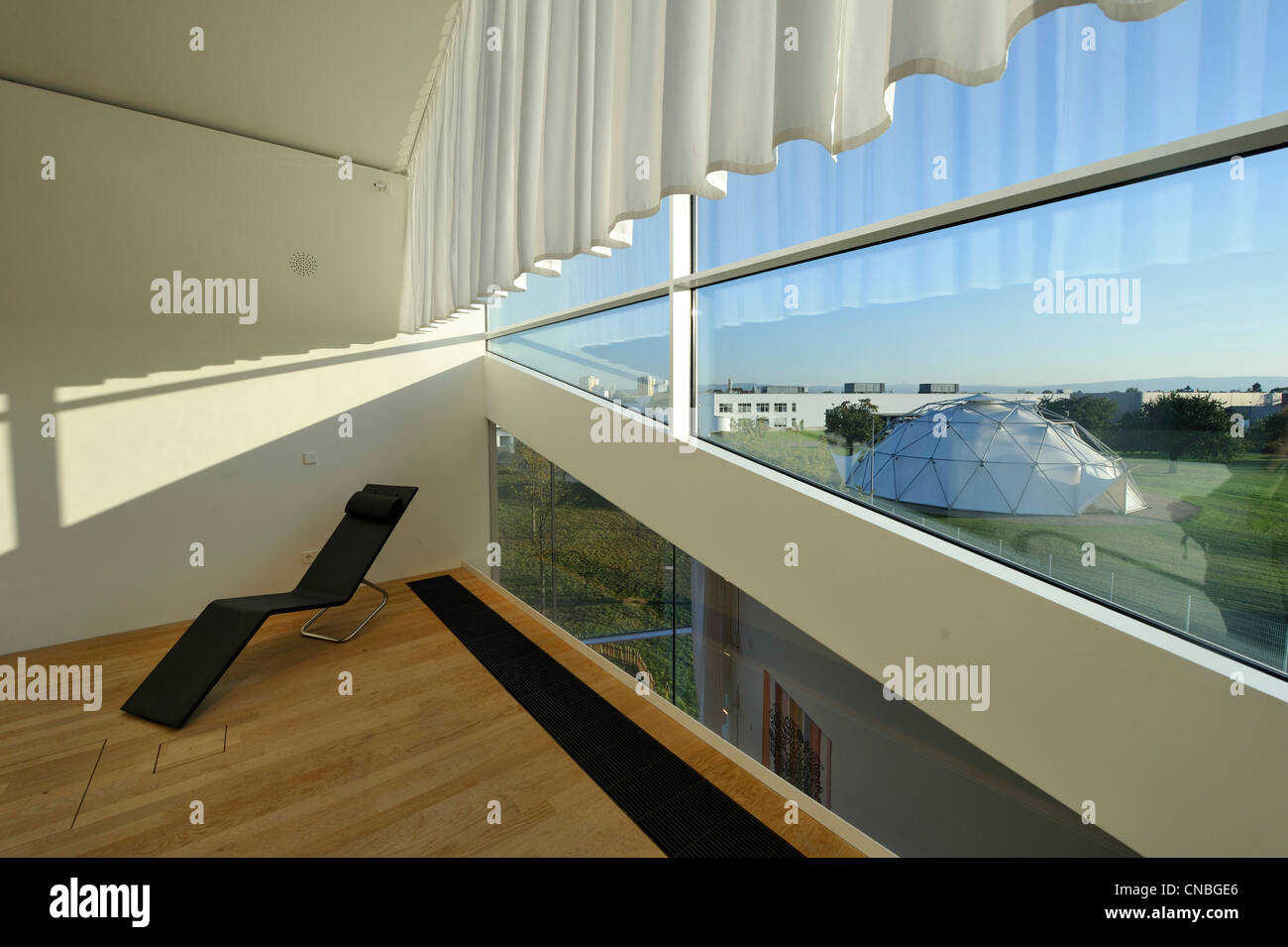 Allemagne, Baden Wuerttemberg, Weil am Rhein, Vitra maison, 17 maisons entassées par les architectes Herzog et de Meuron Banque D'Images