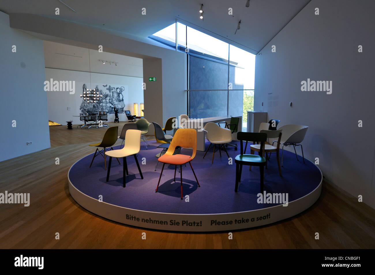 Allemagne, Baden Wuerttemberg, Weil am Rhein, Vitra maison, 17 maisons entassées par les architectes Herzog et de Meuron Banque D'Images