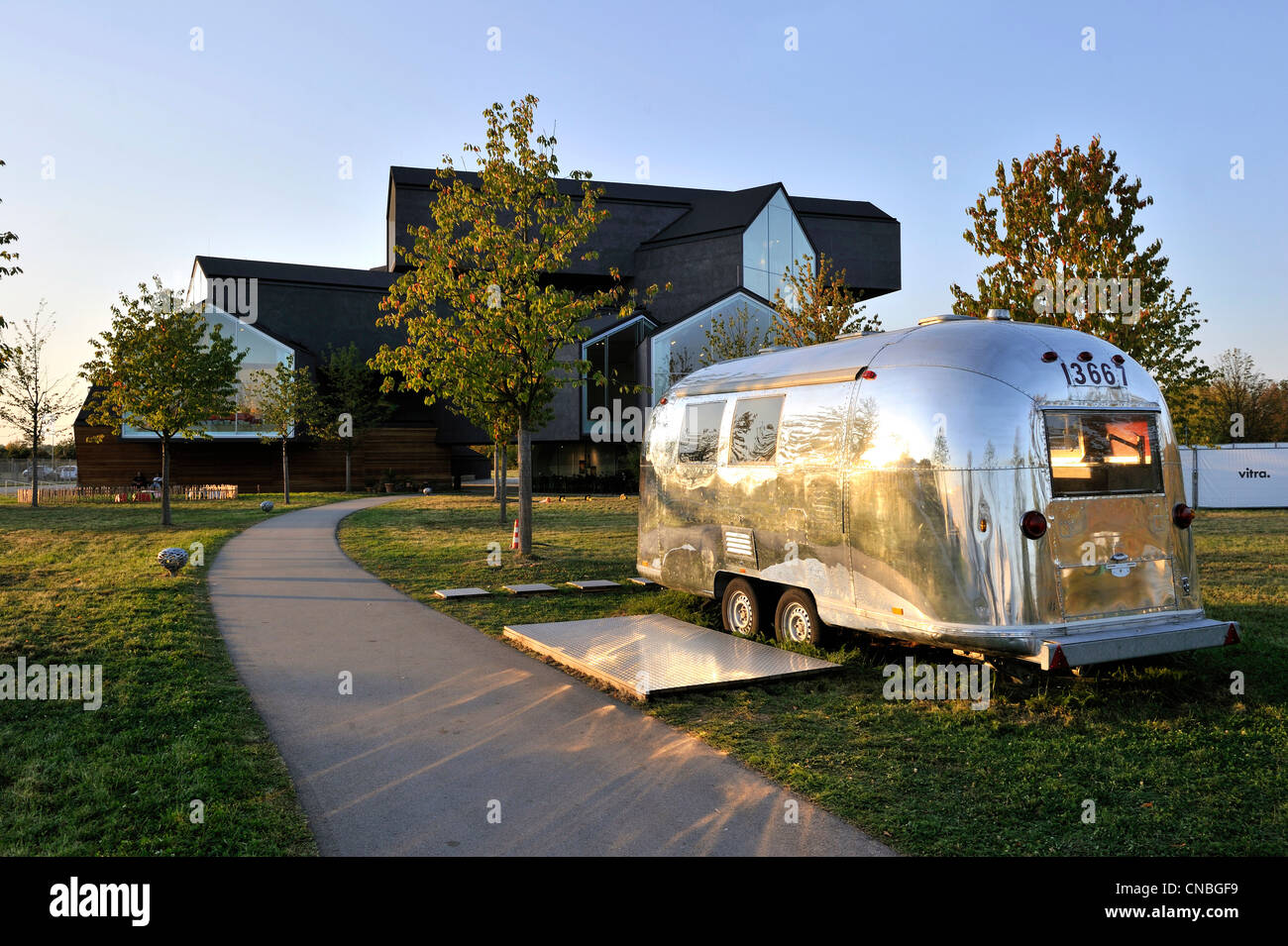 Allemagne, Baden Wuerttemberg, Weil am Rhein, Vitra maison, 17 maisons entassées par les architectes Herzog et de Meuron Banque D'Images