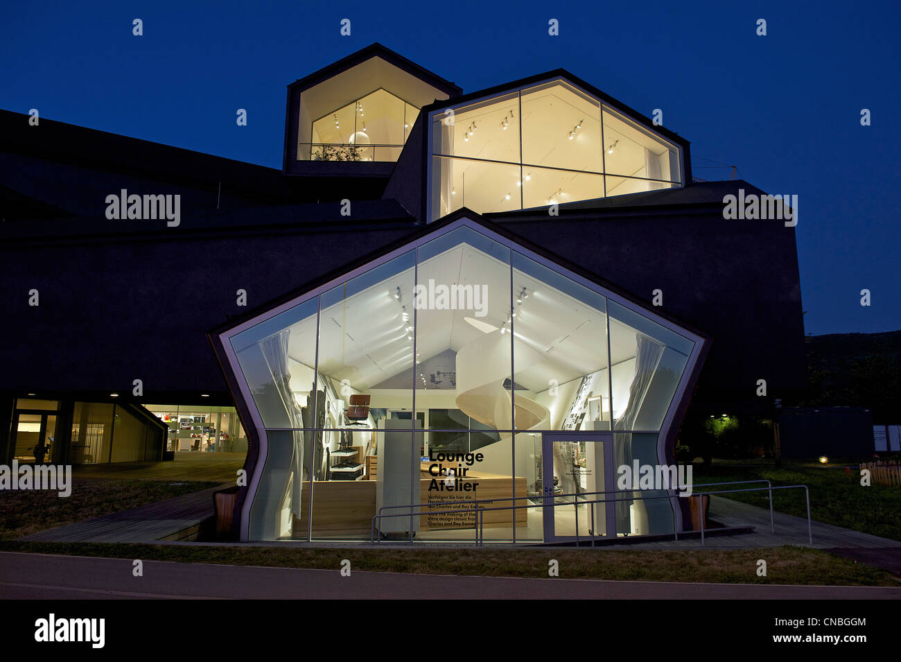 Allemagne, Baden Wuerttemberg, Weil am Rhein, Vitra maison, 17 maisons entassées par les architectes Herzog et de Meuron Banque D'Images