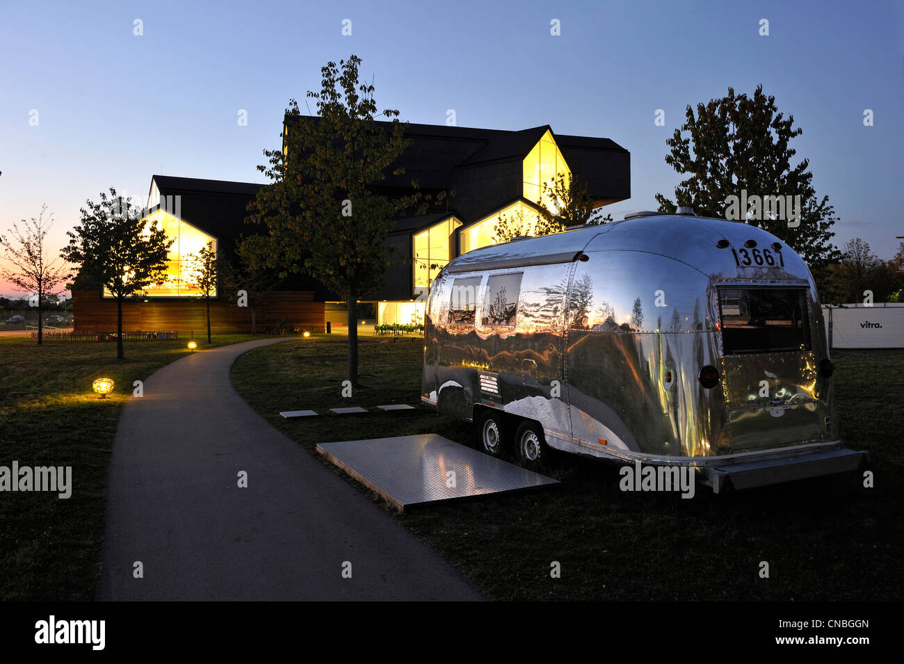 Allemagne, Baden Wuerttemberg, Weil am Rhein, Vitra maison, 17 maisons entassées par les architectes Herzog et de Meuron Banque D'Images