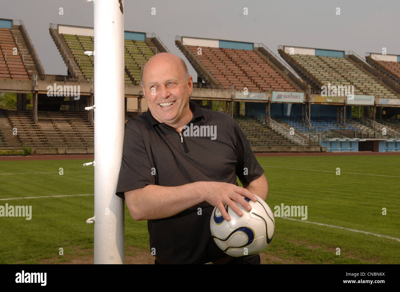 La star du football polonais Grzegorz Lato Banque D'Images