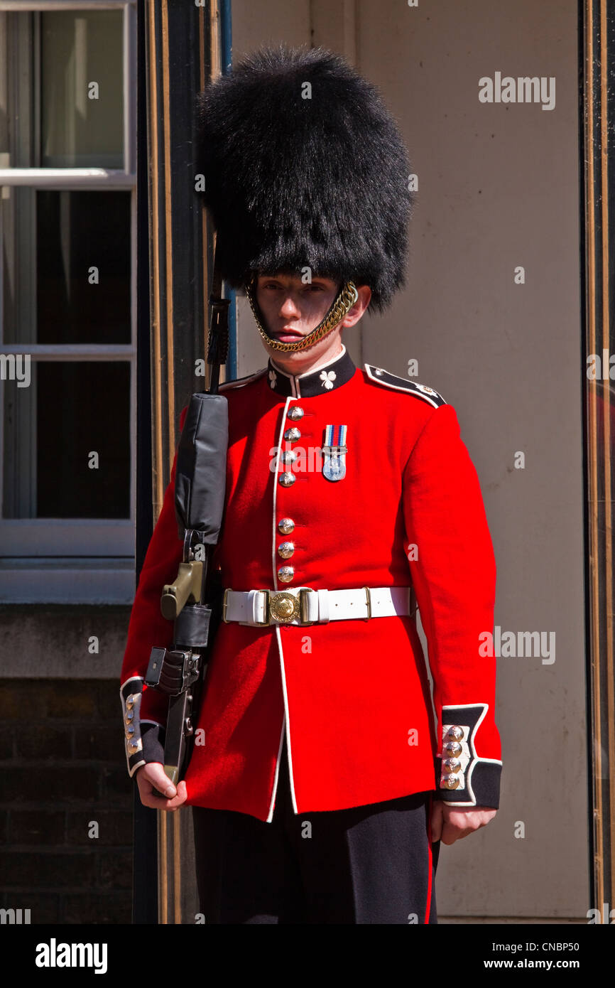 Guardsman irlandais à Clarence House Banque D'Images