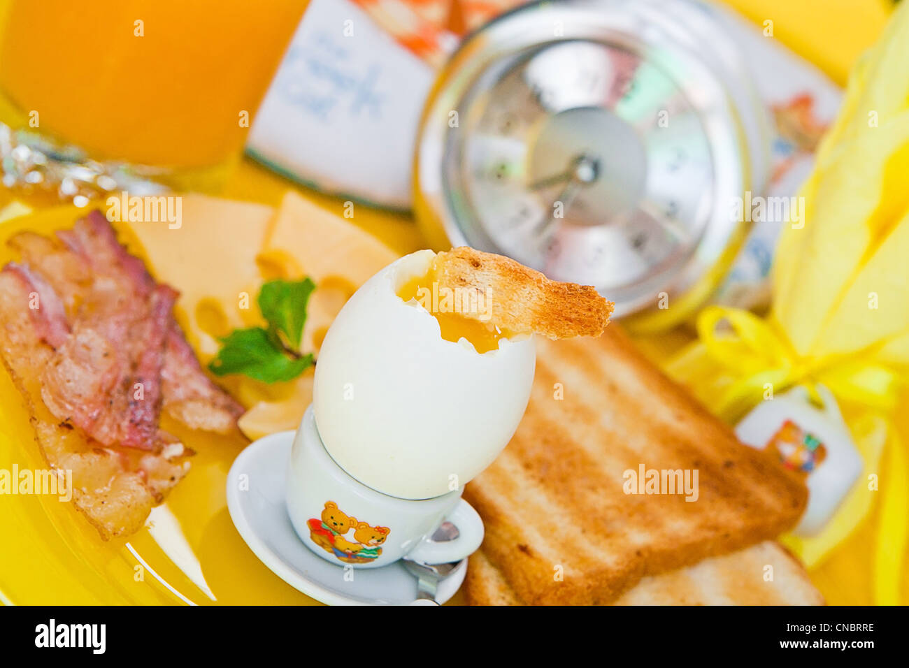 Petit-déjeuner léger sur la table Banque D'Images