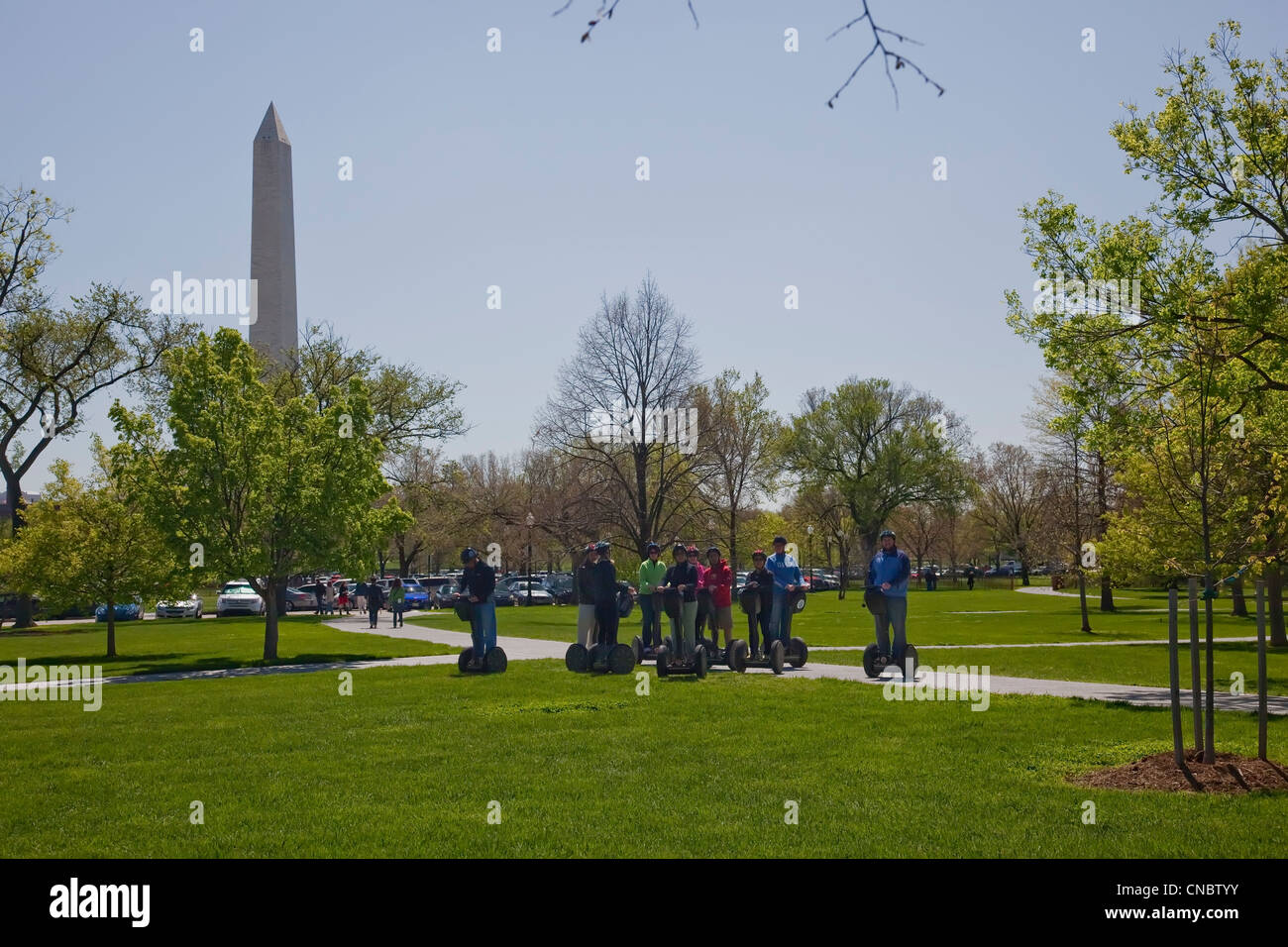 National Mall à Washington D.C.;;Tourisme capital Scooters Segway Banque D'Images