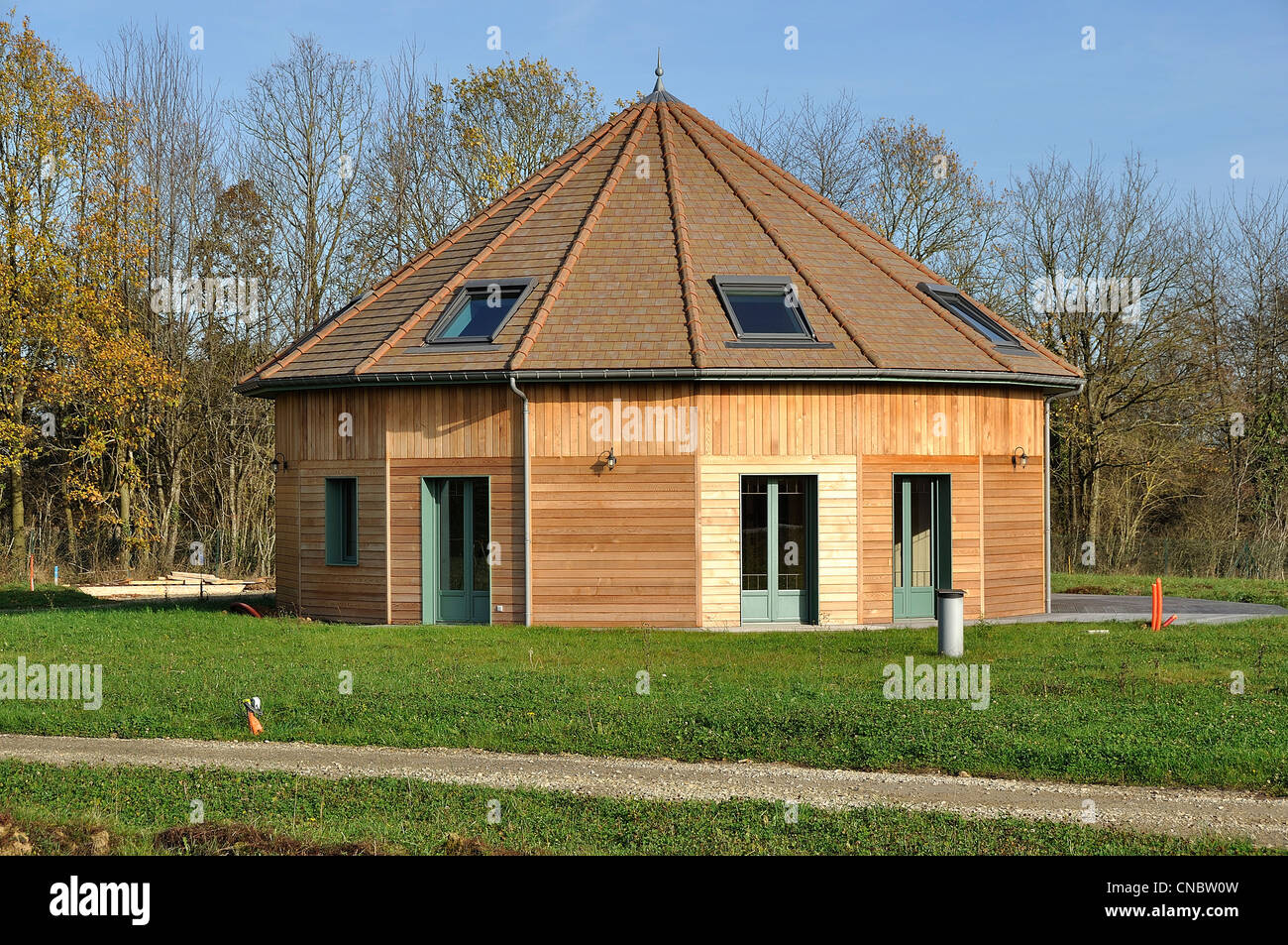 Maison en bois (pays de la Loire, France). Banque D'Images