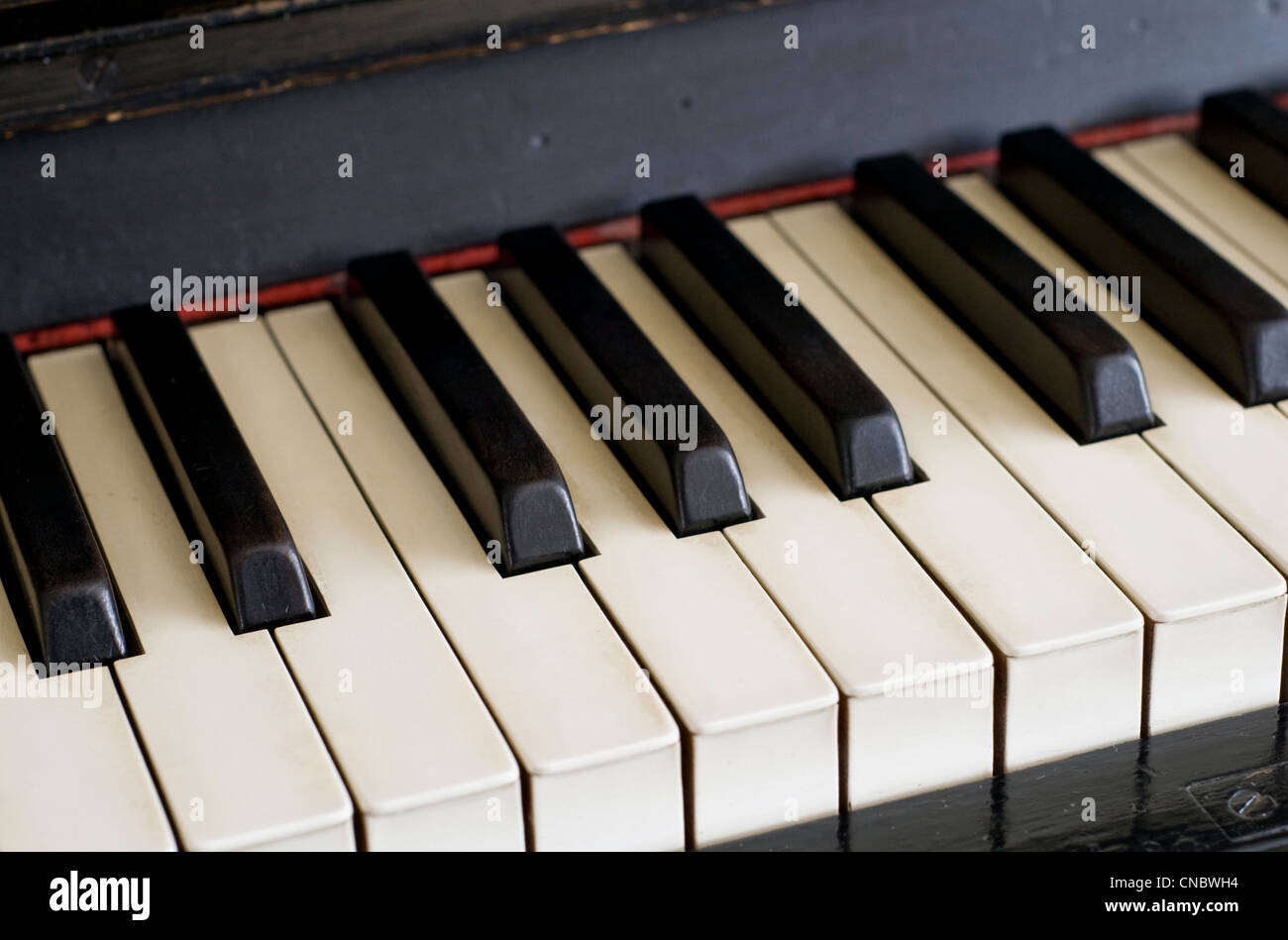 De près de l'touches d'un piano Banque D'Images