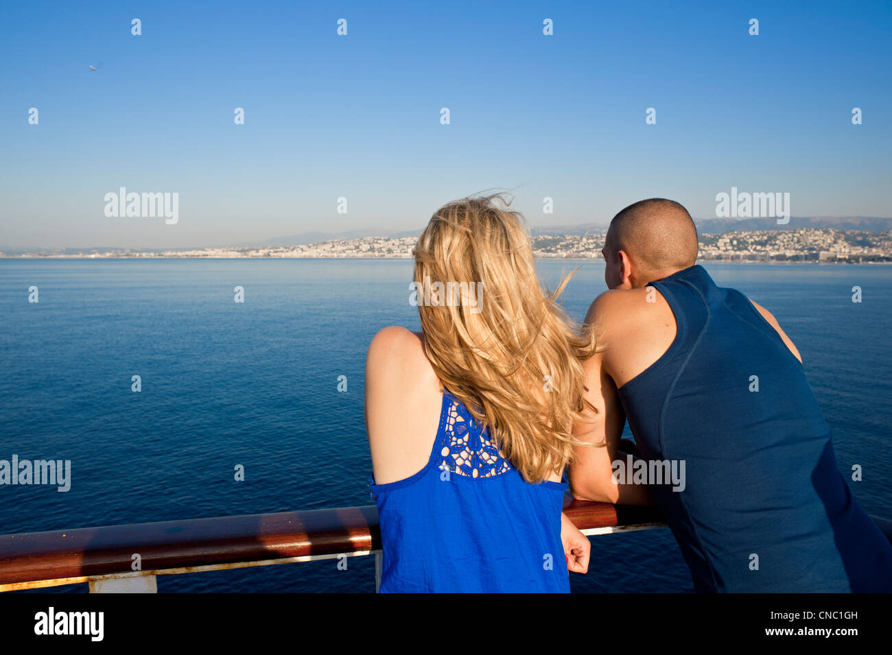 France, Alpes Maritimes, Nice, sur le traversier de Corsica Ferries pour la Corse depuis Nice Banque D'Images