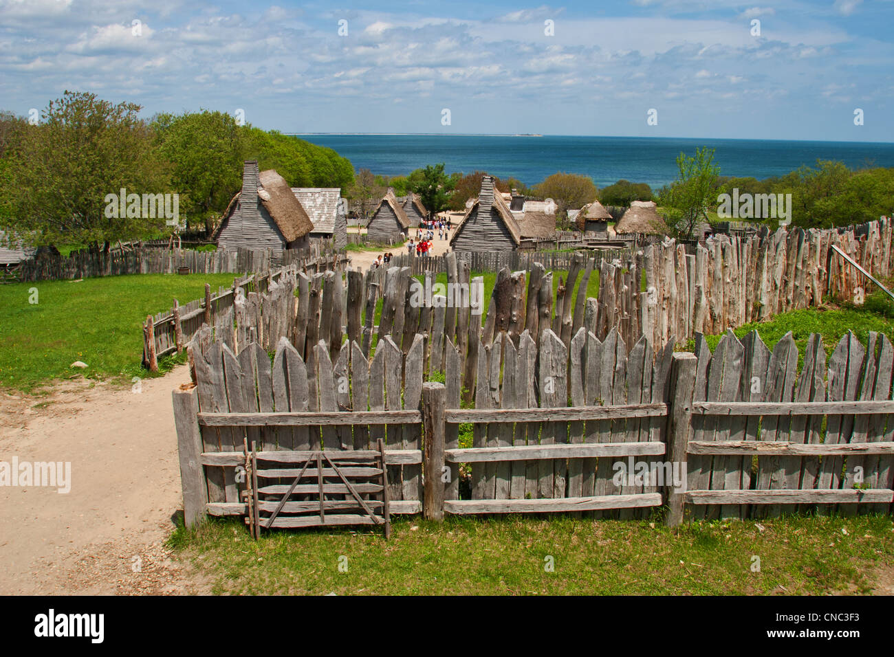 Plimoth Plantation, Plymouth, Massachusetts loisirs colonial américain du premier établissement européen permanent Nouvelle Angleterre Banque D'Images