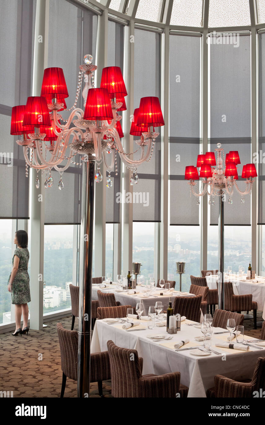 De Singapour, Orchard Road, 55ème étage d'ION Orchard, restaurant Salt Grill par chef australien Luke Mangan, ouvert en 2010 Banque D'Images