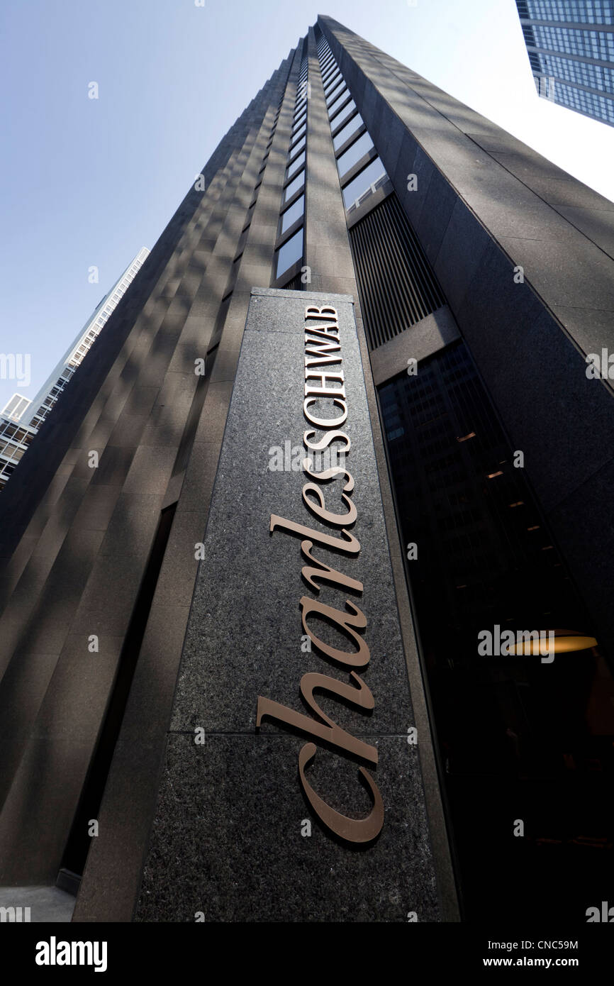 Charles Schwab dans le bâtiment de la scs sur Sixième Avenue à Manhattan, New York City Banque D'Images