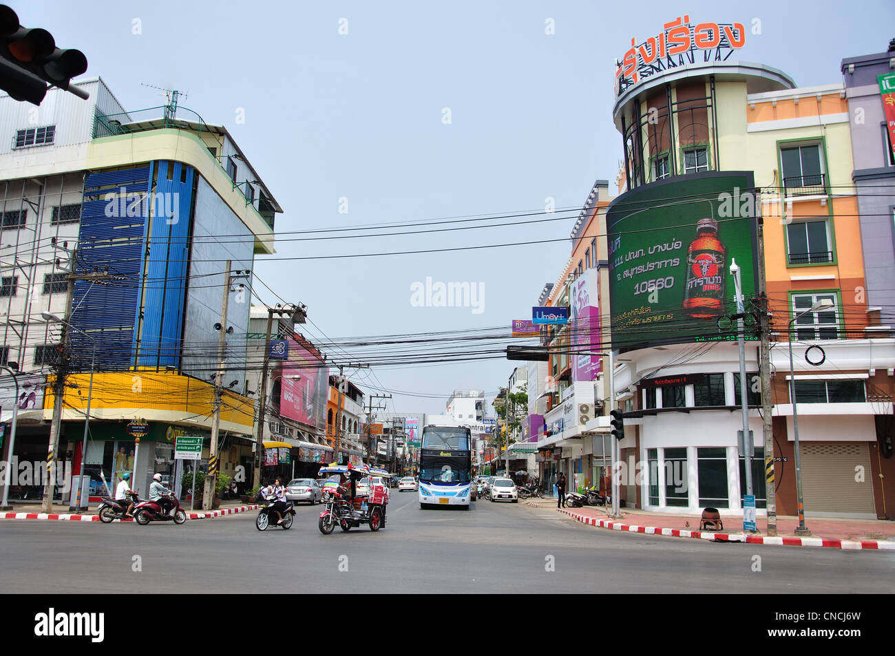 Saiuthit Road junction, Udon Thani, Udon Thani, Thaïlande Province Banque D'Images
