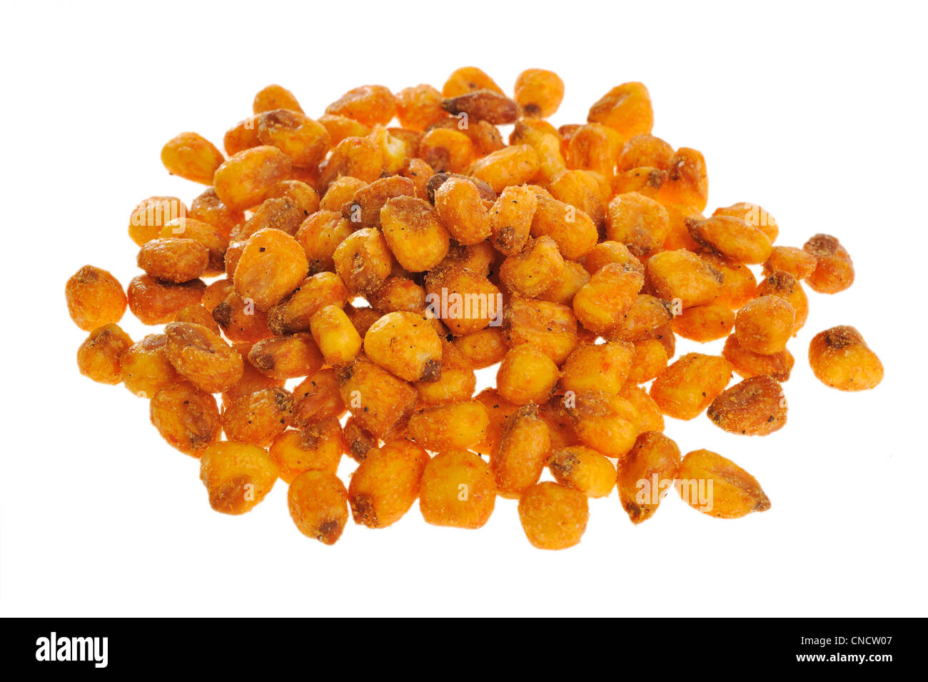 Le maïs sur un fond blanc Banque D'Images