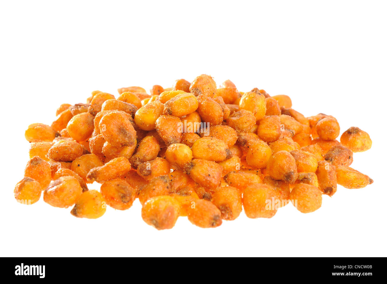 Le maïs sur un fond blanc Banque D'Images