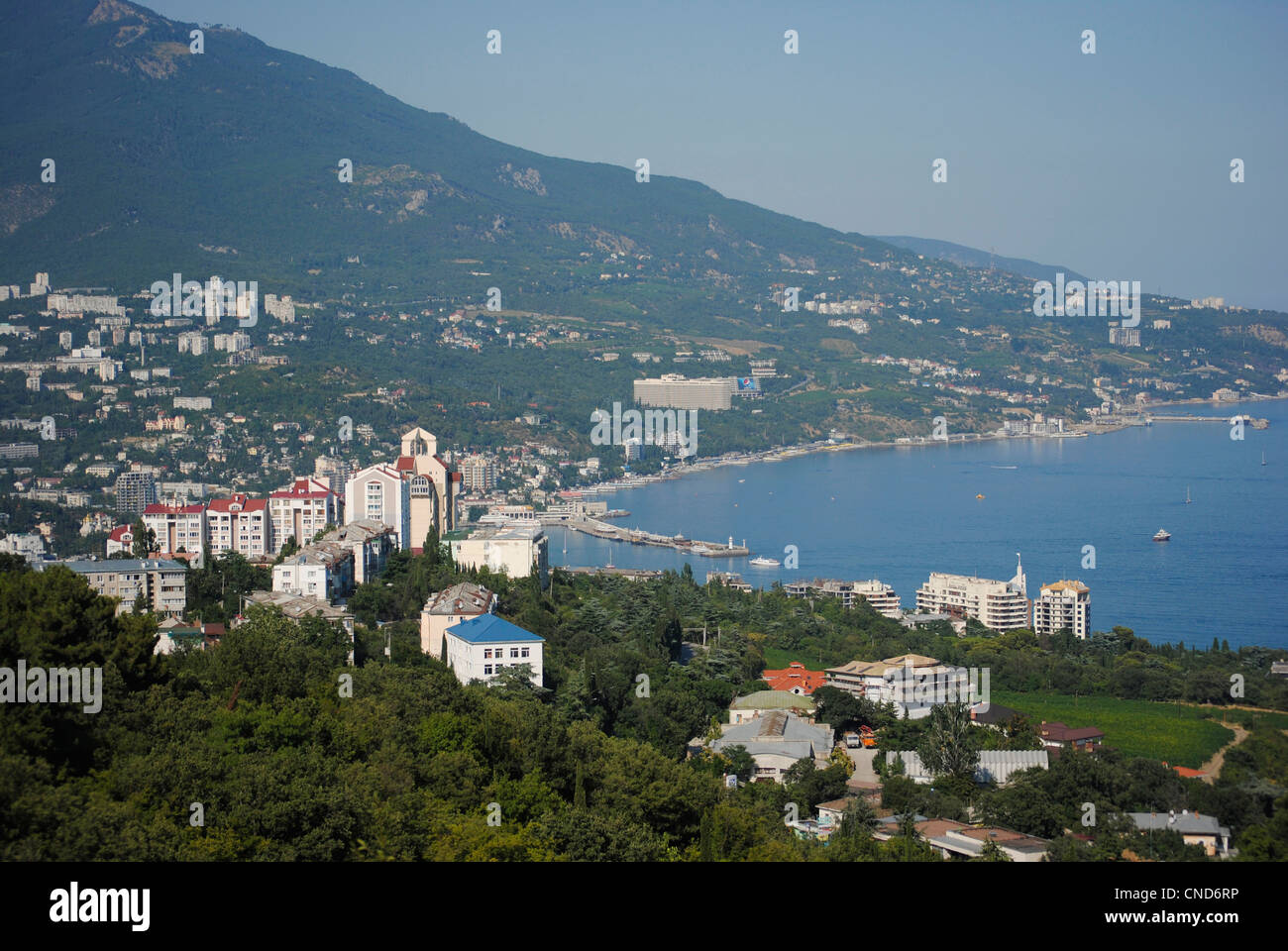 L'Ukraine. République autonome de Crimée. Yalta. Panorama. Banque D'Images