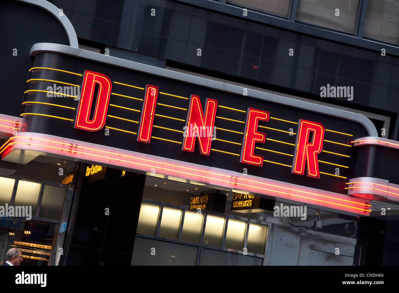 Classic diner à Times Square à Manhattan, New York City Banque D'Images