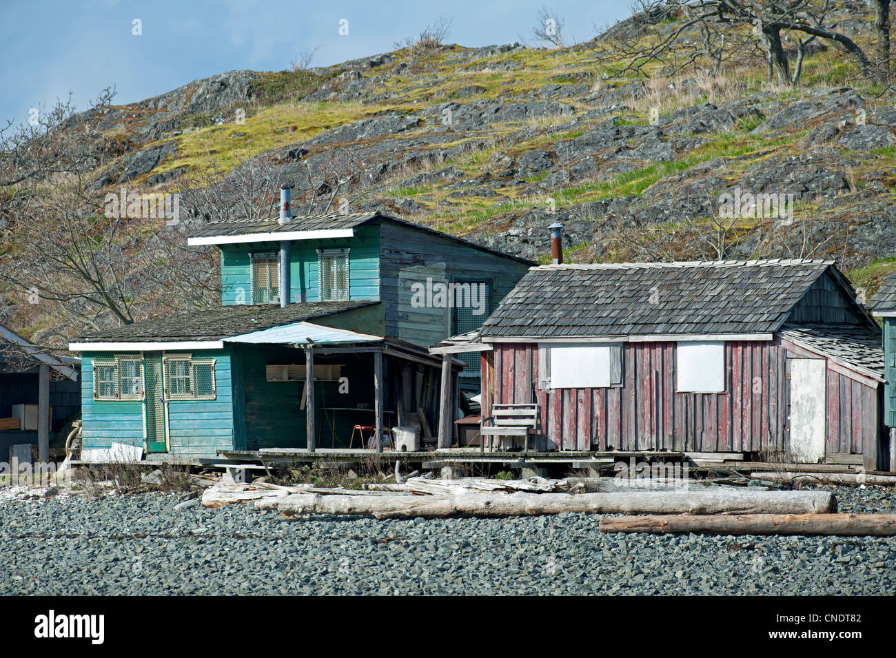 L'Île à Pipers Lagoon Shack, Nanaimo (Colombie-Britannique). L'île de Vancouver. BC. Le Canada. 8130 SCO Banque D'Images