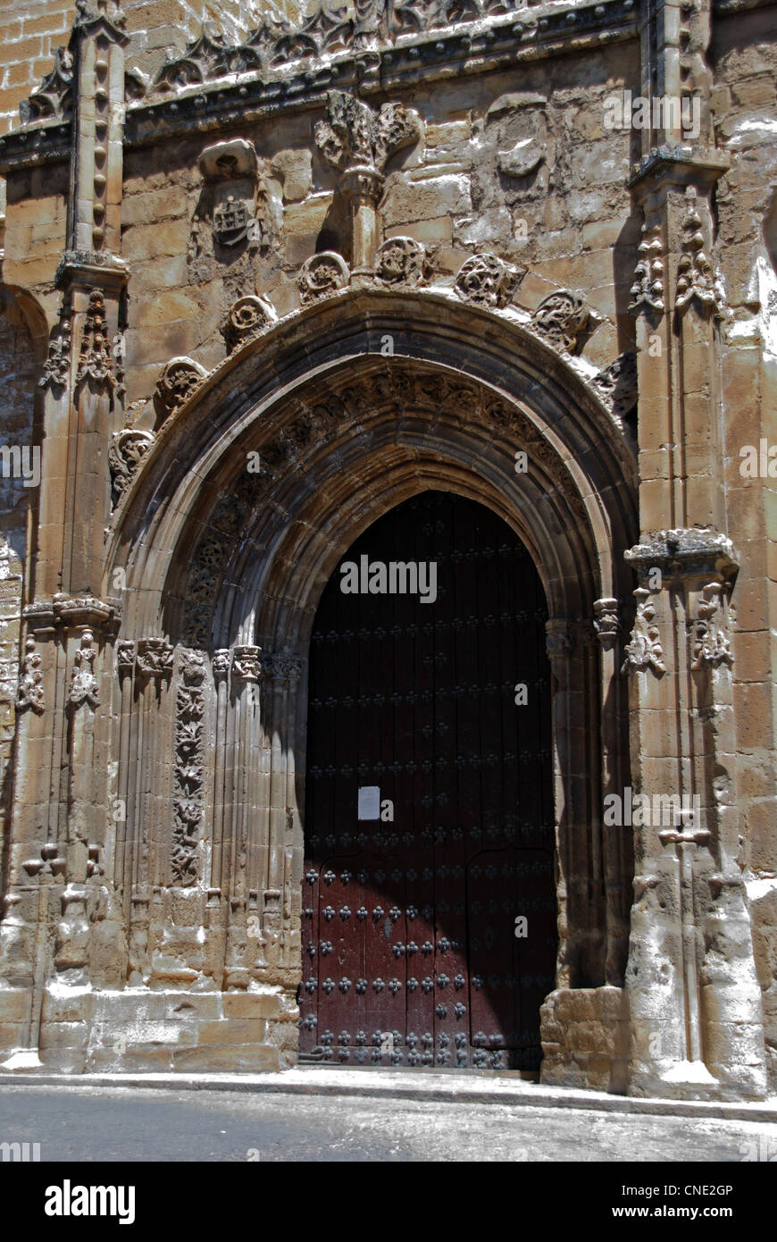 Porte de l'église de San Isidoro, 13e - 17e siècles (l'une des plus anciennes paroisses de la ville), Ubeda, Andalousie, Espagne, Europe. Banque D'Images