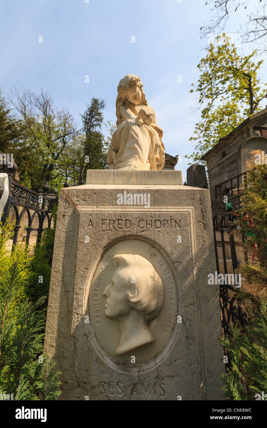 La Tombe de Frédéric Chopin, cimetière du Père Lachaise, Paris France Photo Stock Alamy