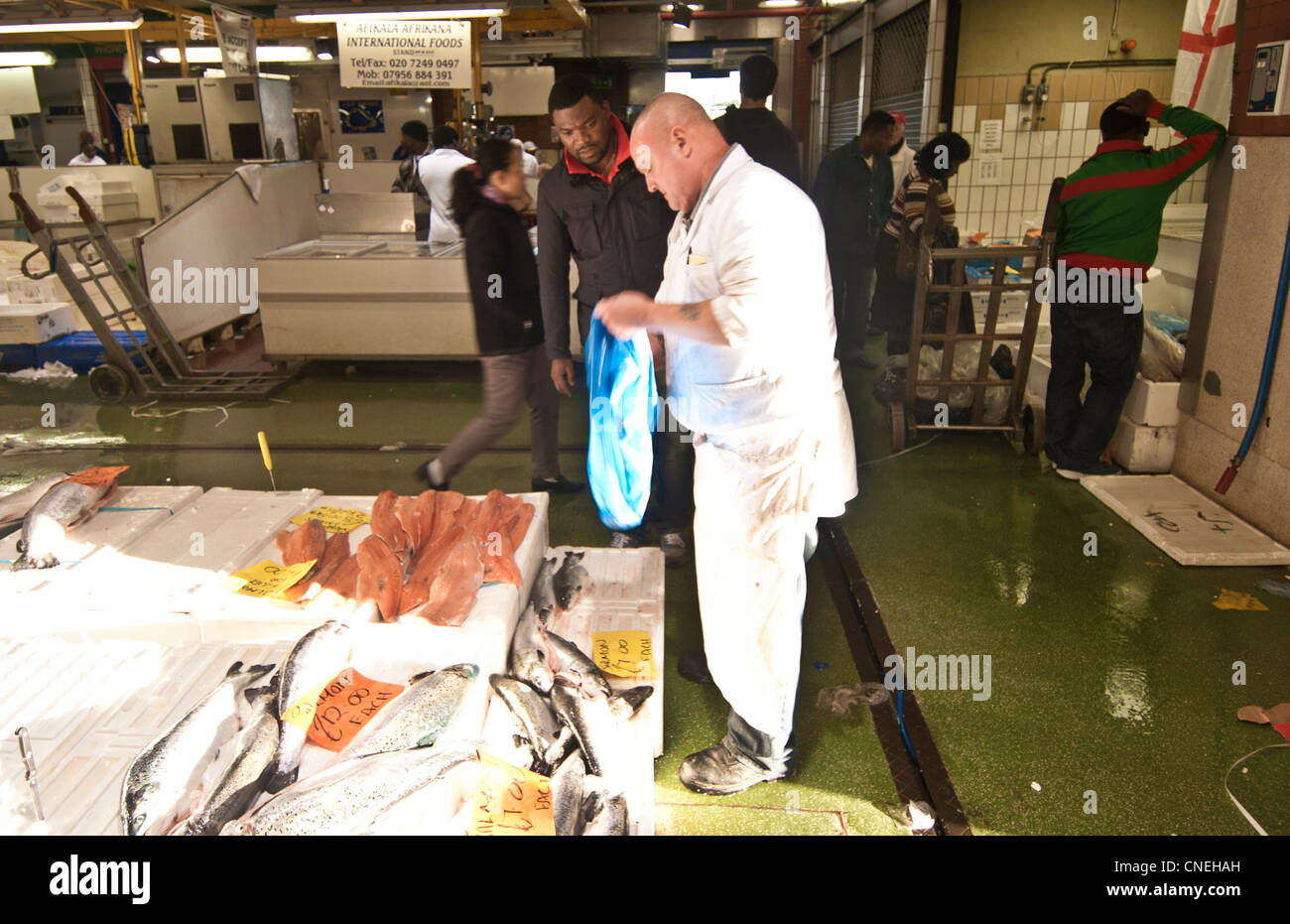 Marché de Billingsgate. Banque D'Images