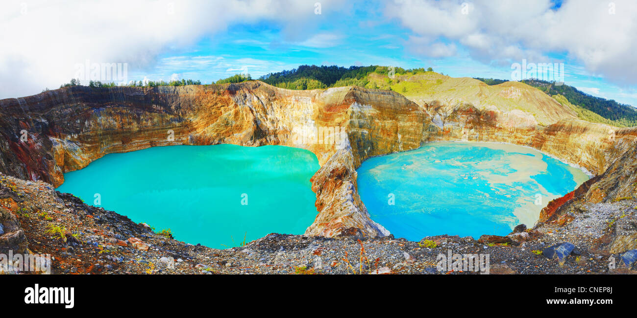 Les lacs volcaniques et Nuamuri koofai Ato Polo . Parc national Kelimutu  Photo Stock - Alamy