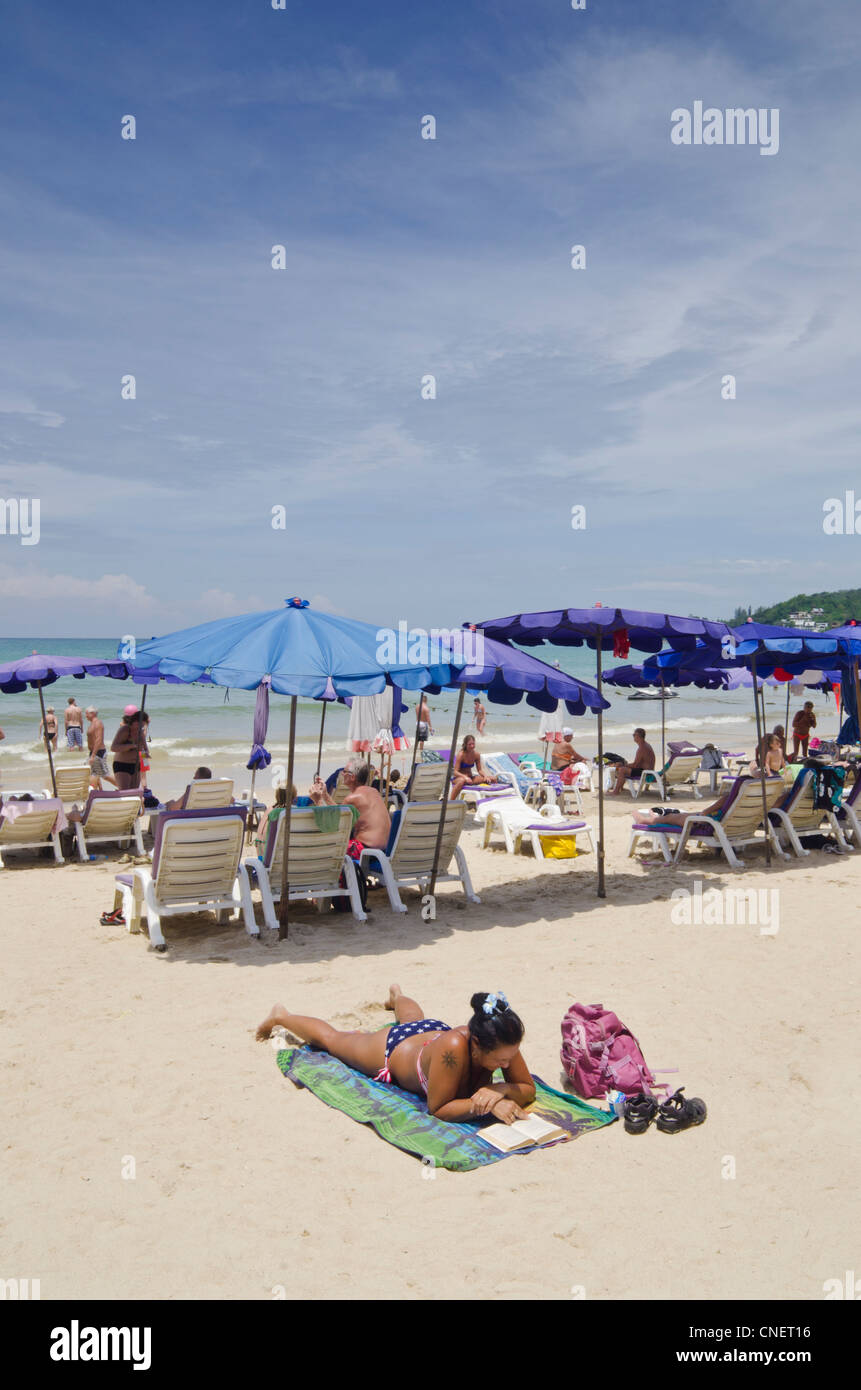 Kamala Beach, île de Phuket, Thaïlande Banque D'Images
