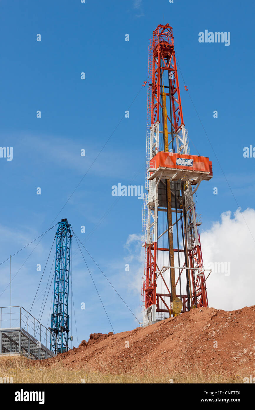 Drilling Rig 'Orenburg Oil Company' dans la région de la Russie d'Orenbourg Banque D'Images