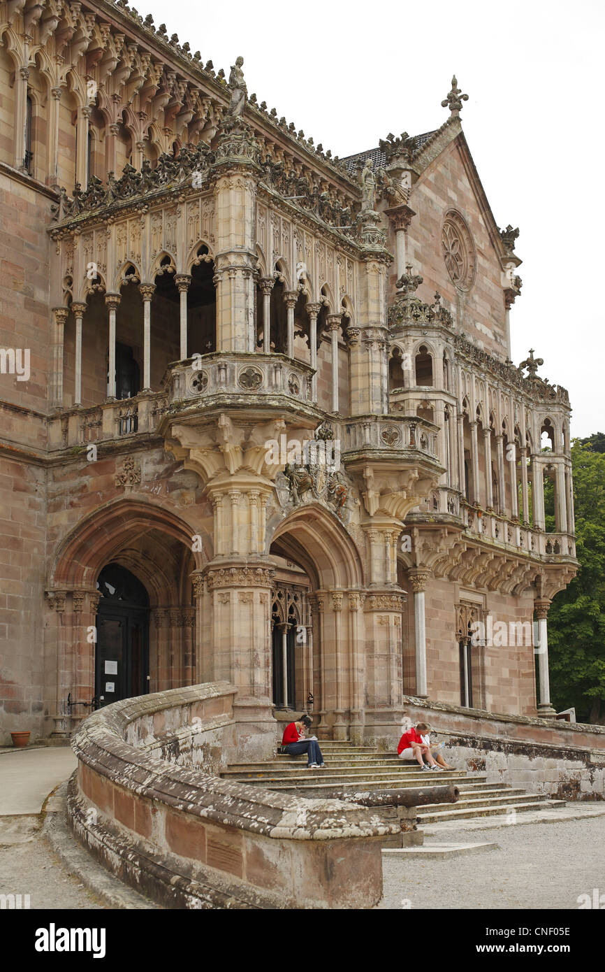 Palais de Sobrellano par Joan Martorell, Comillas, Cantabrie, Espagne Banque D'Images