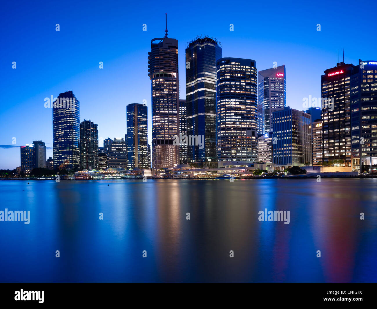 Brisbane cityscape at night Banque D'Images