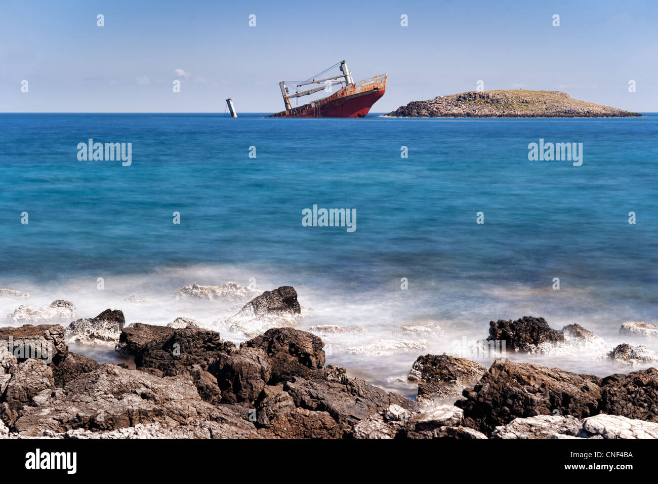 Le naufrage de Diakofti Kythera à, Grèce Banque D'Images