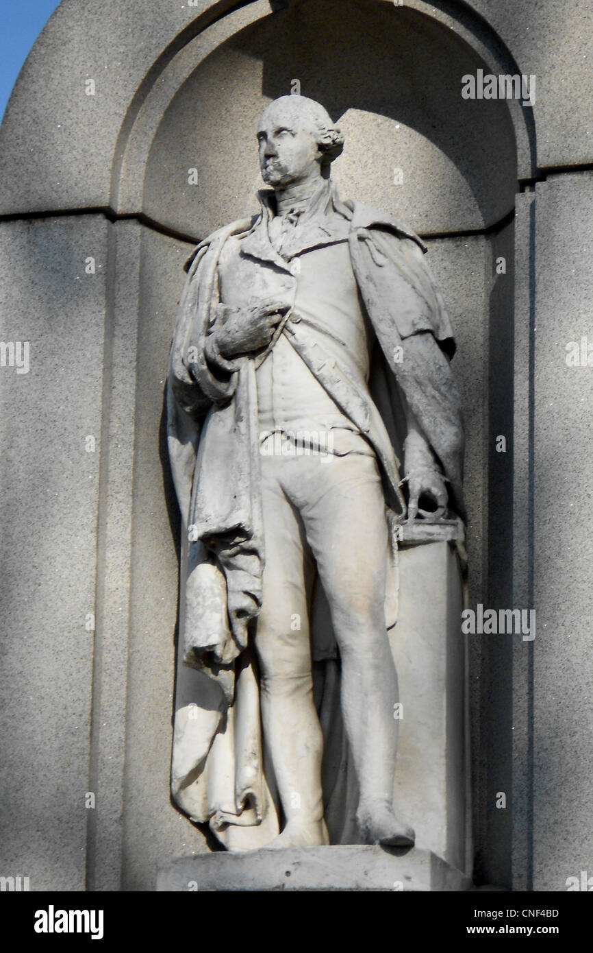 Statue de George Washington en Druid Hill Park, Baltimore c 1890. Partie de Druid Hill Park Quartier historique à la PNSR depuis Ma Banque D'Images