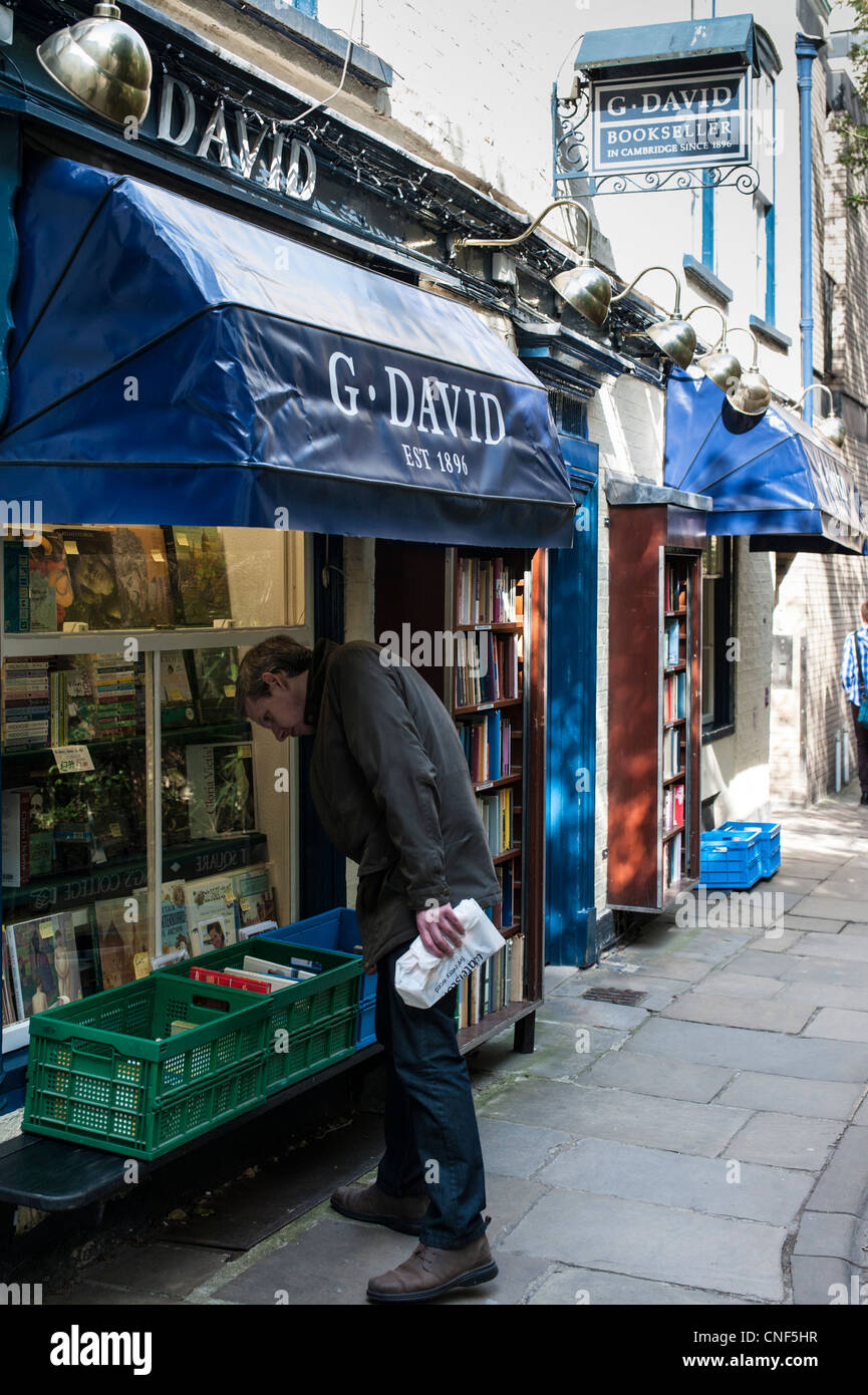 David's bookshop St Edwards Passage Cambridge UK Banque D'Images
