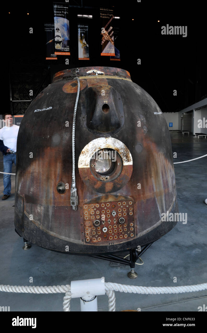 Le Soyouz TMA-14 module de descente, le Musée de l'aviation, Seattle,Washington, Washington, États-Unis Banque D'Images