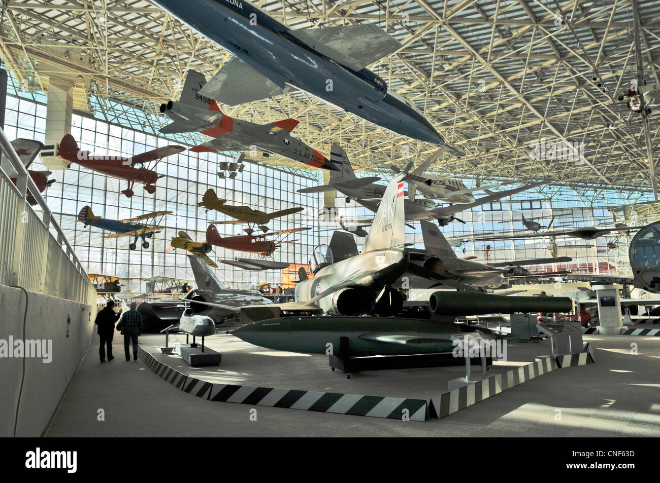 Voir des avions dans le T.A.Wilson grande galerie, le Musée de l'aviation, Seattle,Washington, Washington, États-Unis Banque D'Images