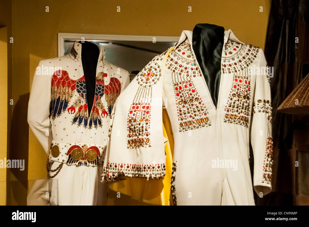 Elvis Presley's home and museum Graceland, jump suites pour la scène Banque D'Images
