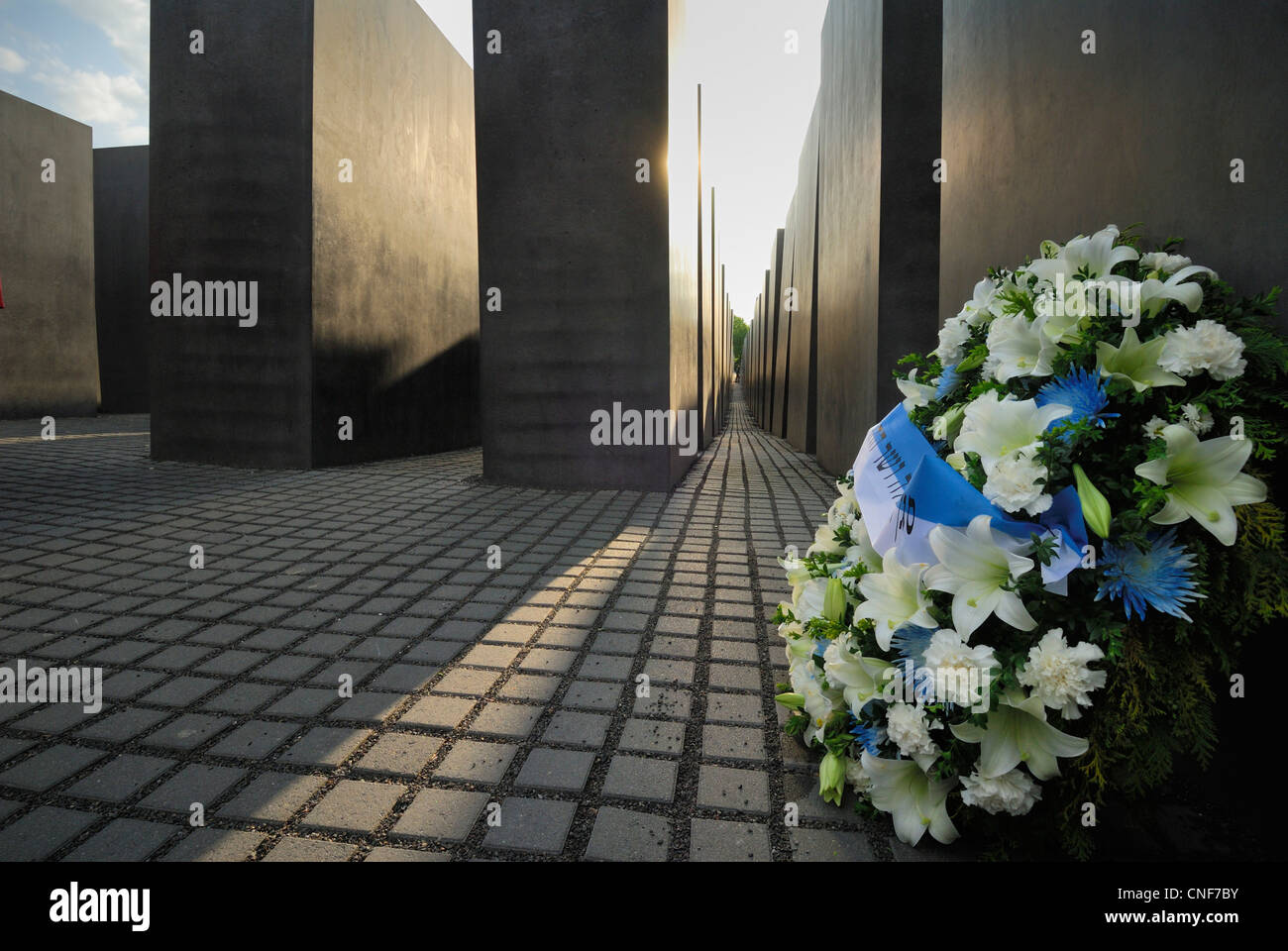 Berlin. L'Allemagne. Mémorial aux Juifs assassinés d'Europe aka mémorial de l'Holocauste. Banque D'Images