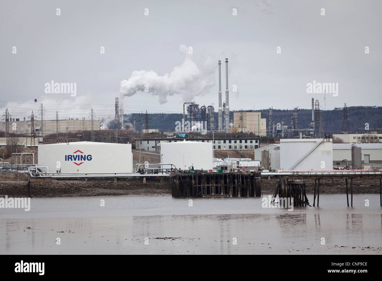 Irving Oil depot est photographié à Saint John (Saint-Jean, Nouveau-Brunswick) Banque D'Images
