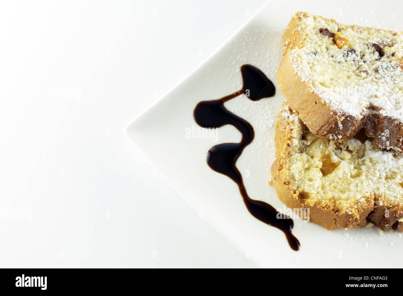 Deux morceaux de gâteau de fruit Banque D'Images