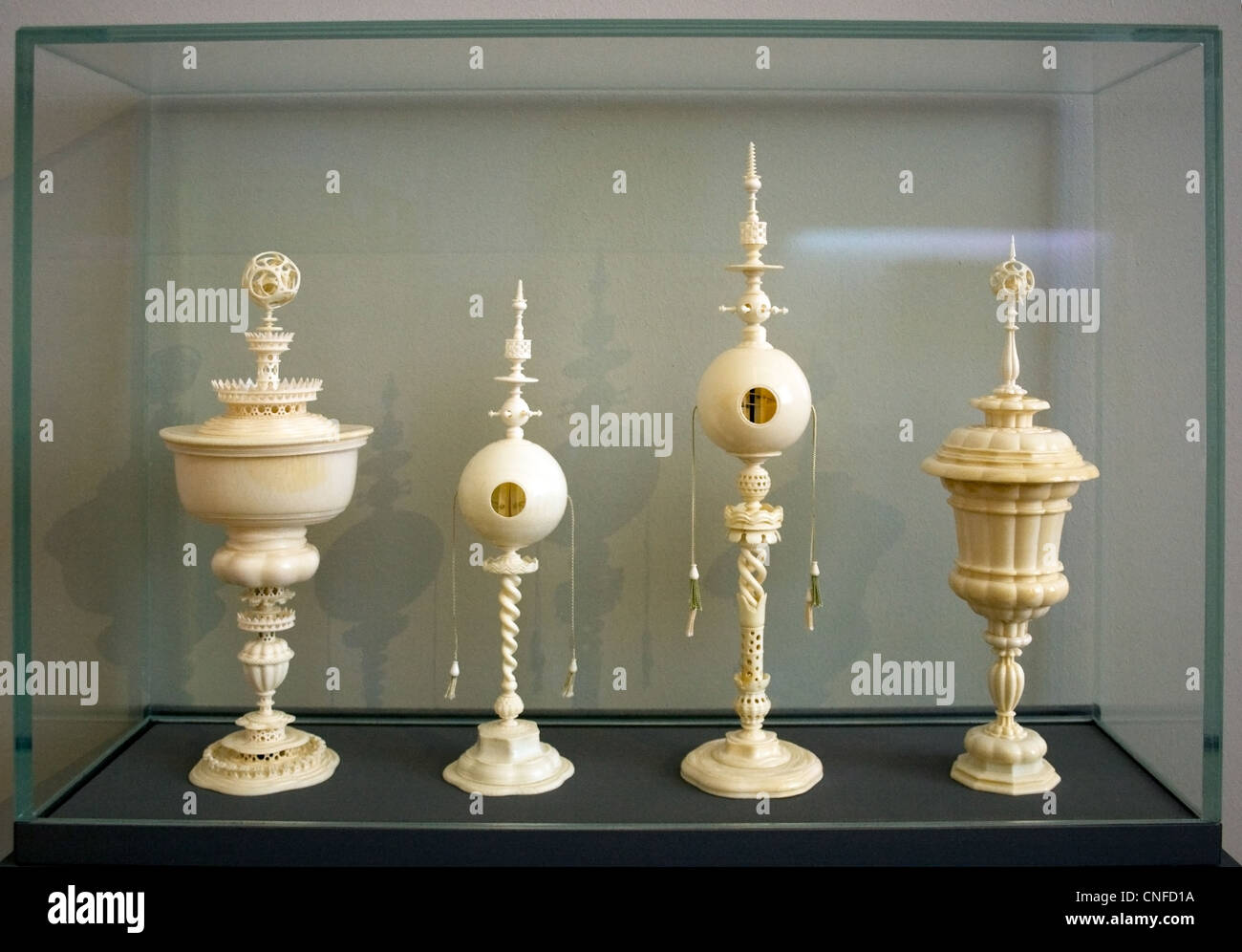 Les objets en ivoire de l'allemand d'ateliers, 17. siècle Banque D'Images