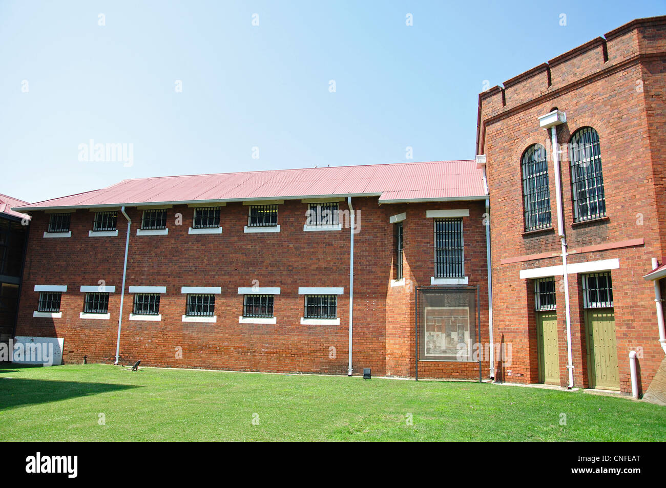 Woman's prison à l'ancien fort complexe carcéral, Constitution Hill, Hillbrow, Johannesburg, Gauteng, Afrique du Sud Banque D'Images