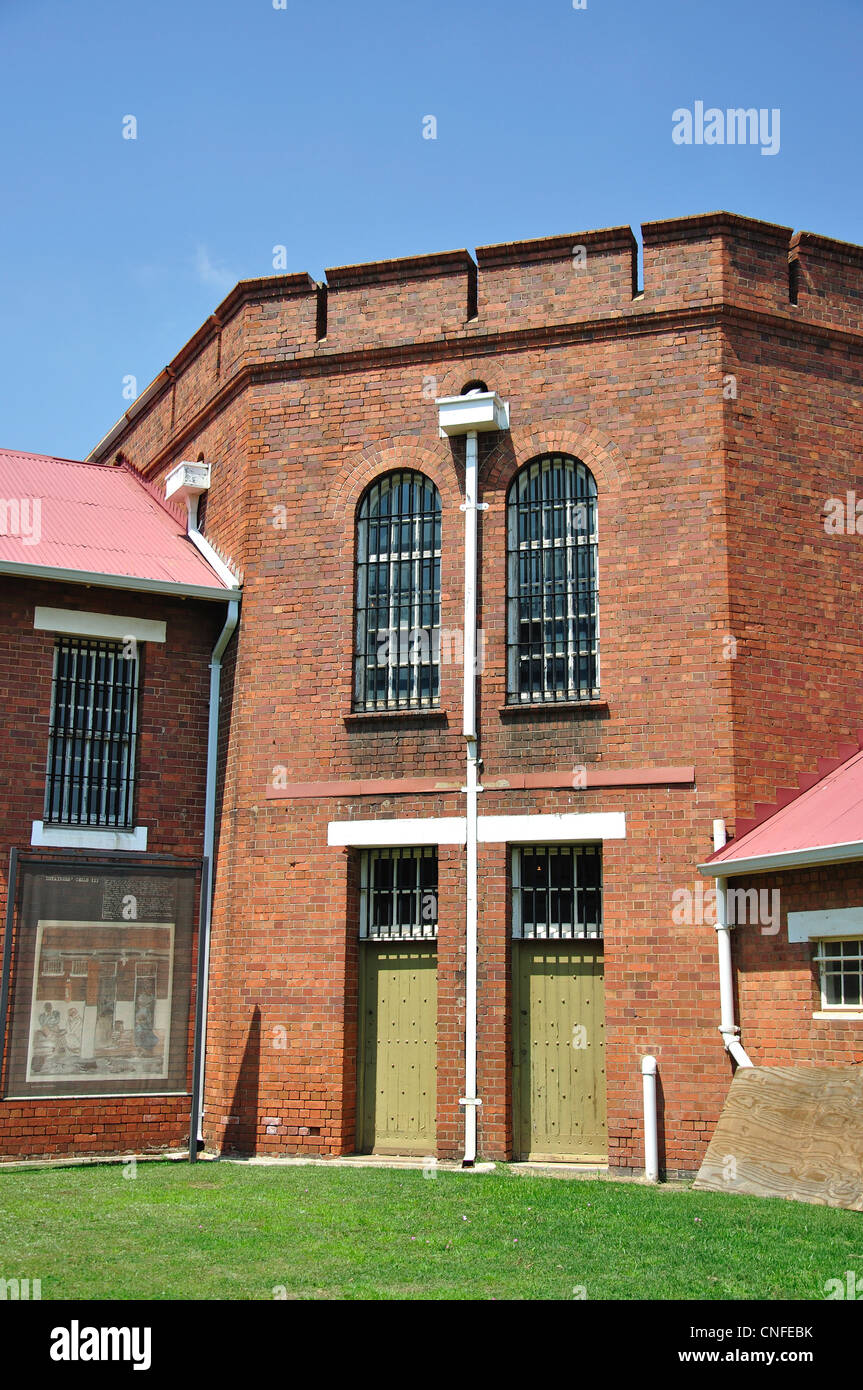 Woman's prison à l'ancien fort complexe carcéral, Constitution Hill, Hillbrow, Johannesburg, Gauteng, Afrique du Sud Banque D'Images