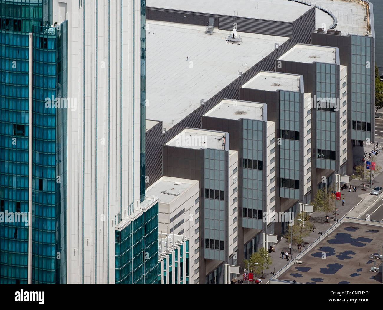 Photo aérienne de l'hôtel Intercontinental Centre Moscone West de San Francisco, Californie Banque D'Images