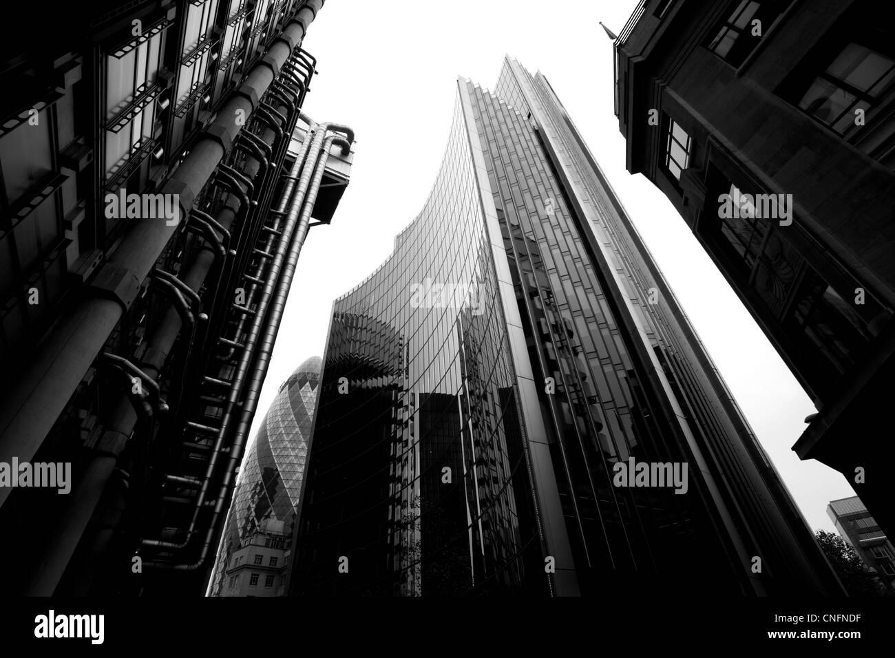 L'édifice Willis 51 rue de chaux et le bâtiment de la Lloyds de Londres. UK Banque D'Images